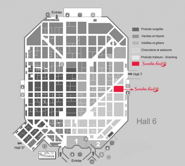 Scandia Food SIAL 2012 stand location